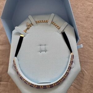 Swarovski x Millenia choker octagon cut, Purple, Gold-tone plated